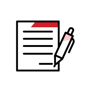 Contract document with a pen poised for signing