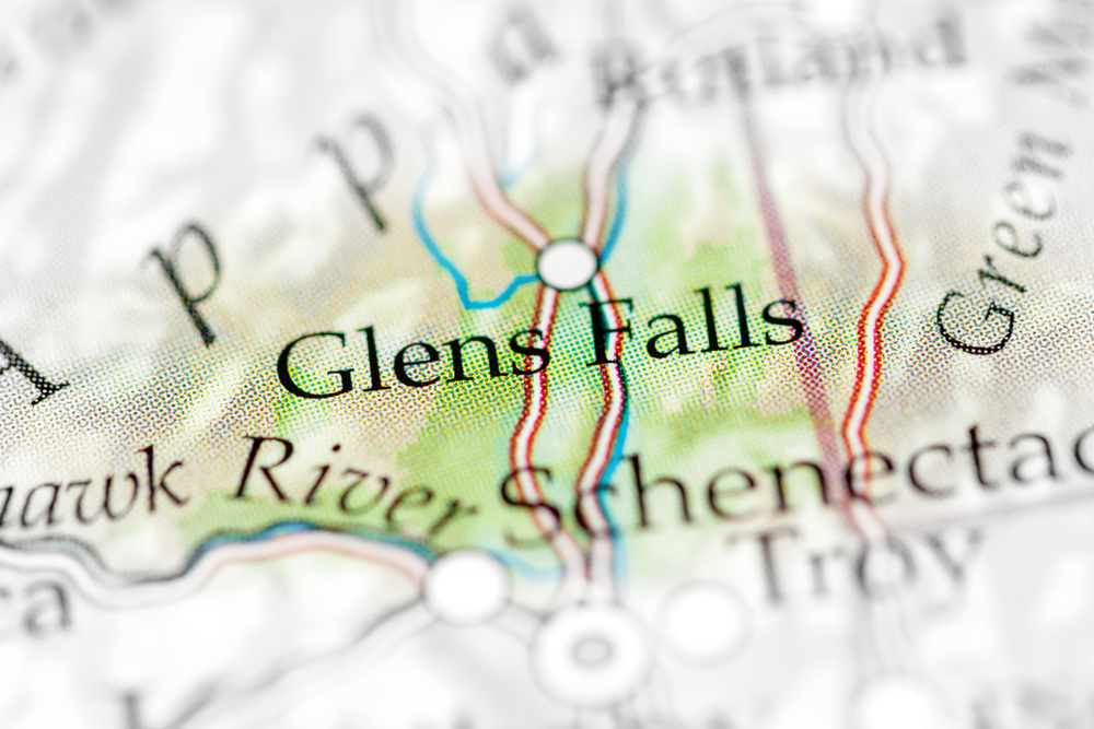 Glens,Falls,,Usa,On,A,Map