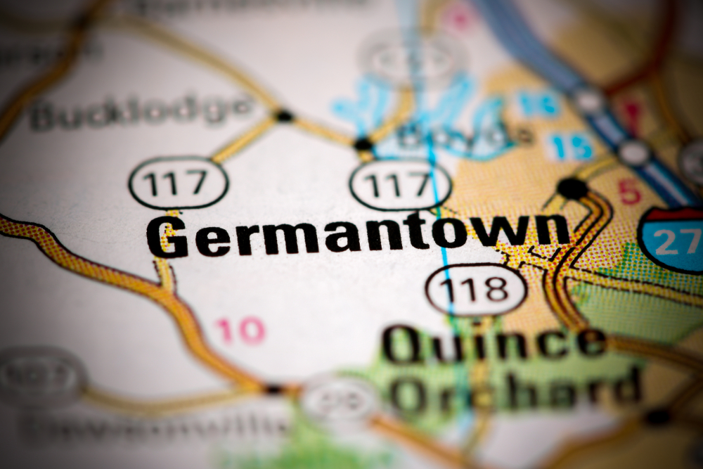 Germantown.,Maryland.,Usa,On,A,Map