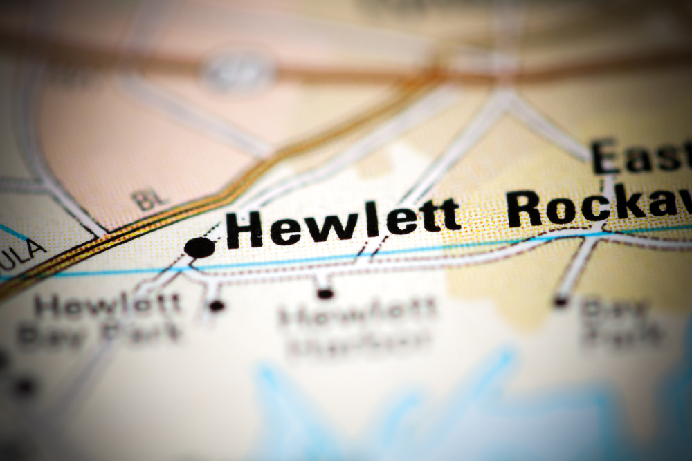 Hewlett,On,A,Geographical,Map,Of,Usa