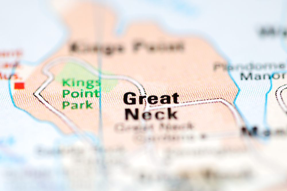 Great,Neck,On,A,Geographical,Map,Of,Usa