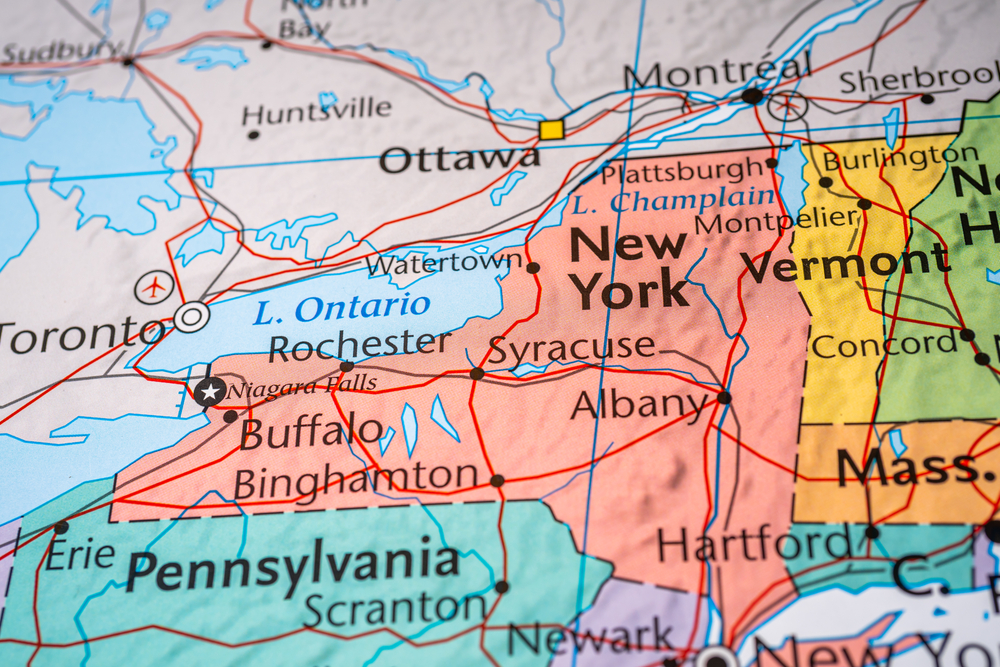 New,York,State,On,The,Usa,Map