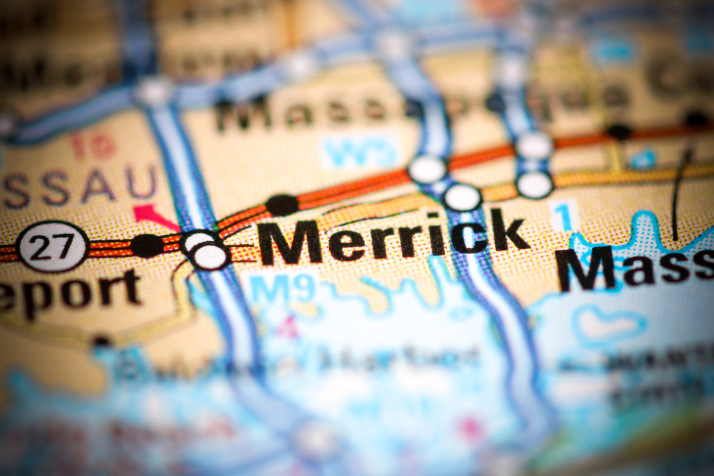Merrick ,New,York ,Usa,On,A,Geography,Map
