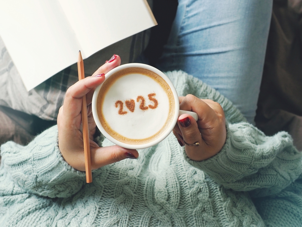 New,Year,2025,Celebrated,Coffee,Cup,With,Number,2025,On